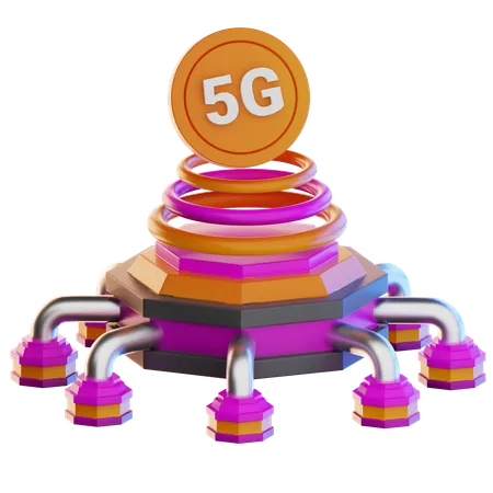 5G network  3D Icon