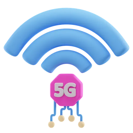 5G Network  3D Icon