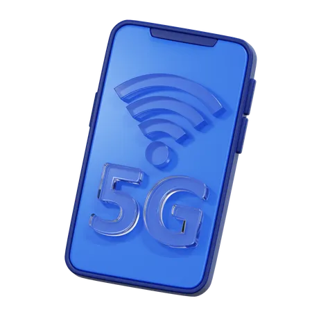 5G Network Signal Icon for Digital Connectivity and Economy  3D Icon