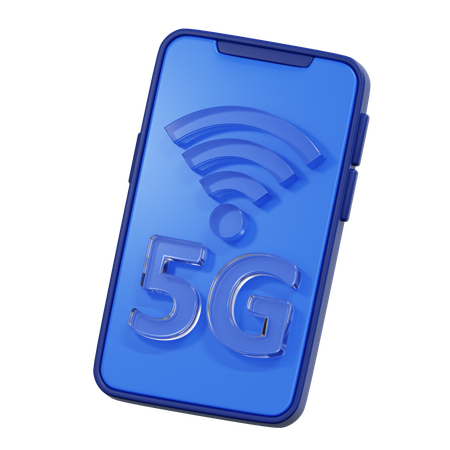 Ícone de sinal de rede 5G para conectividade digital e economia  3D Icon