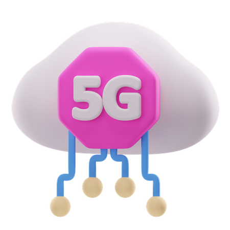 Nuvem 5g  3D Icon