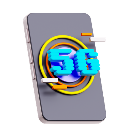 5g phone  3D Icon