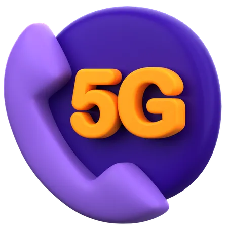 5G Phone Data  3D Icon