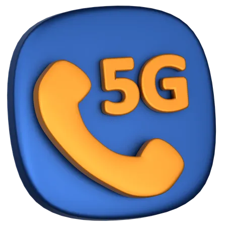 5G Phone Data  3D Icon