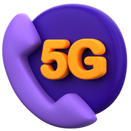 5G Phone Data  3D Icon