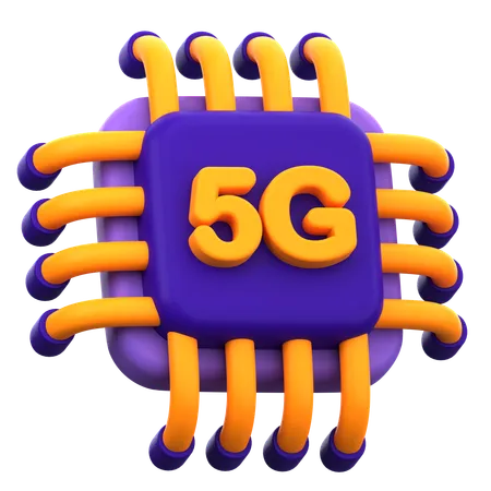 Puce de 5g  3D Icon