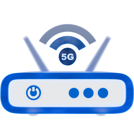 Roteador 5g  3D Icon