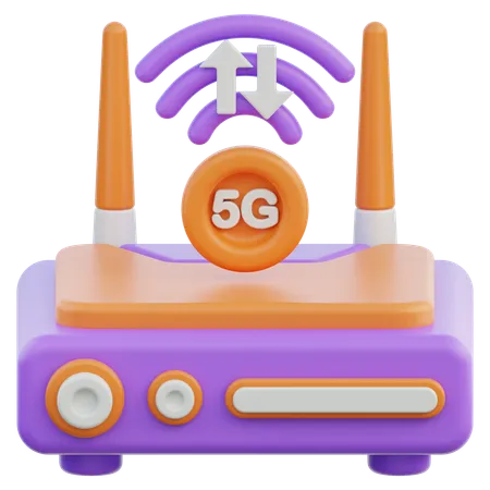 Roteador 5g  3D Icon