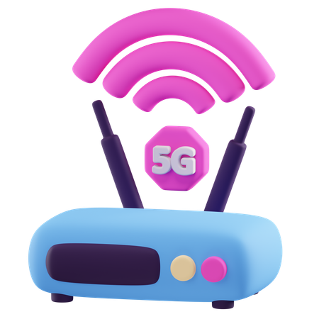 5G Router  3D Icon
