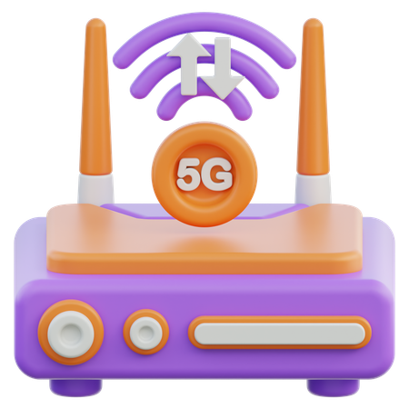 5g 라우터  3D Icon