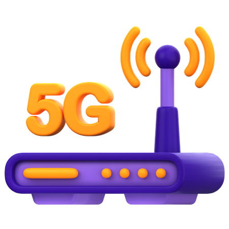 5G Router  3D Icon