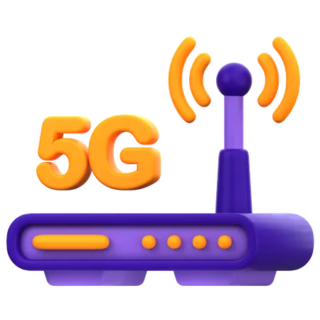 5G Router  3D Icon