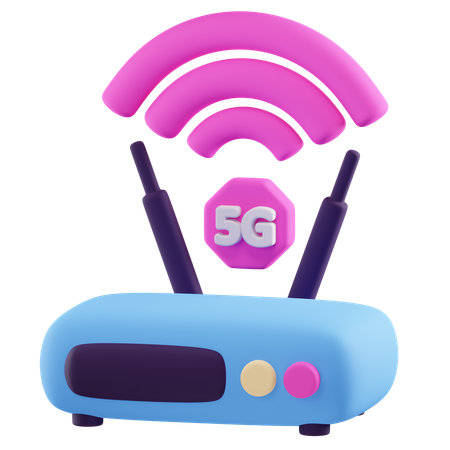 5G Router  3D Icon