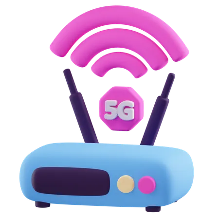 5G Router  3D Icon