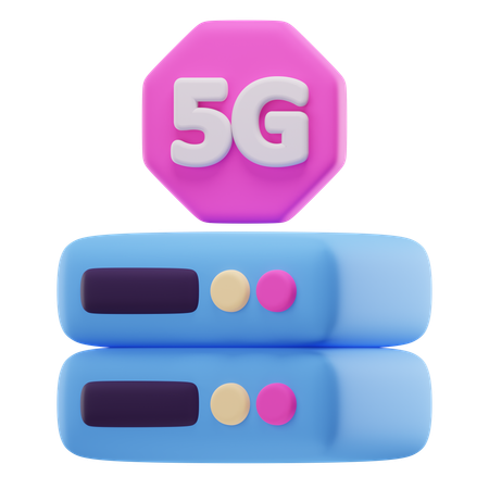 5G Server  3D Icon