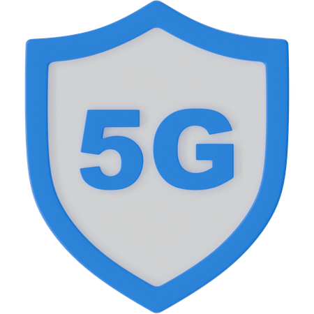 5G Shield  3D Icon