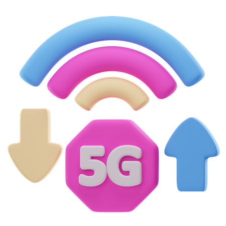 5G Signal  3D Icon