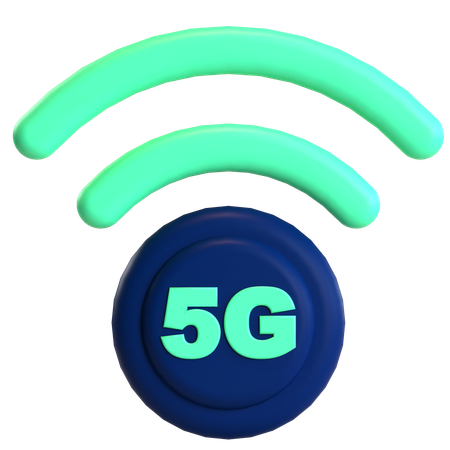 5G 신호  3D Icon