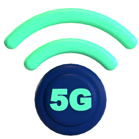 5G 신호  3D Icon