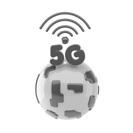 5G-Signal  3D Icon