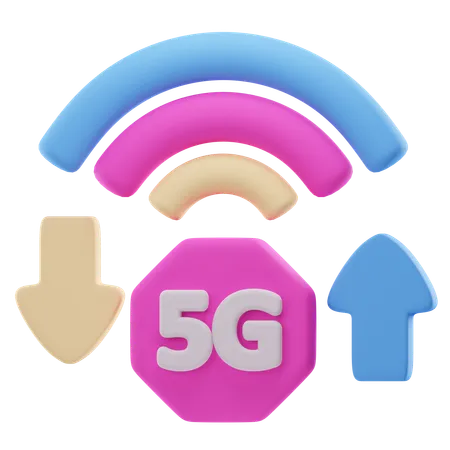 5G Signal  3D Icon