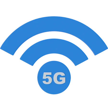 5G Signals  3D Icon