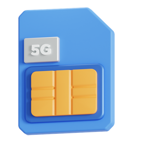 5g SIM 카드  3D Icon