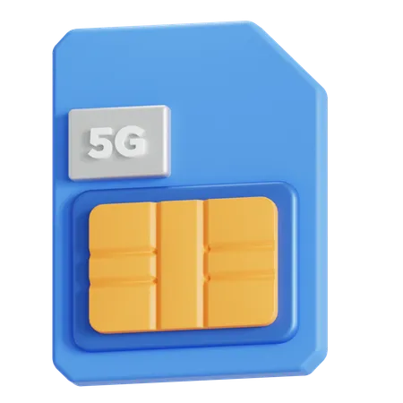 5G sim card  3D Icon