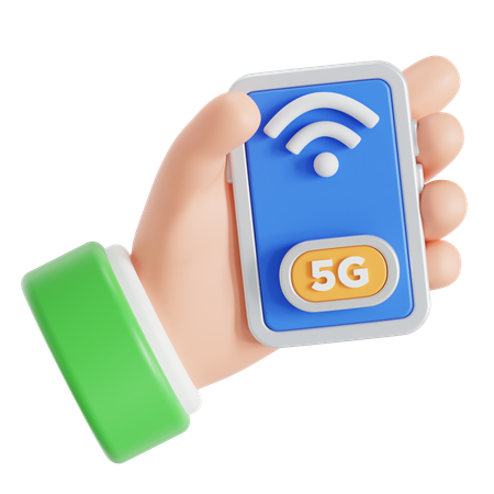 5g Smartphone  3D Icon