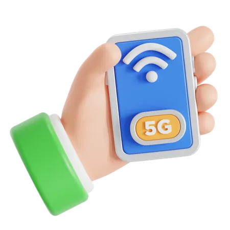 5g 스마트폰  3D Icon