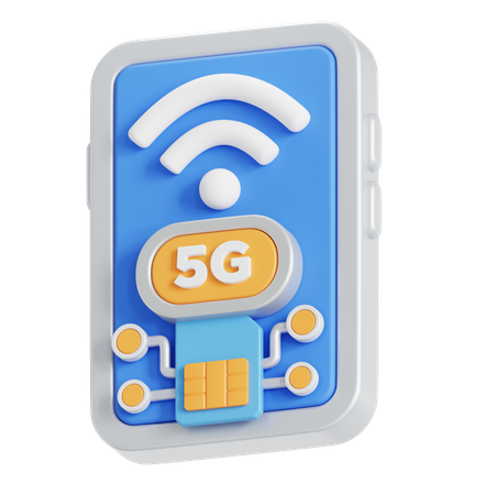 5g 스마트폰  3D Icon