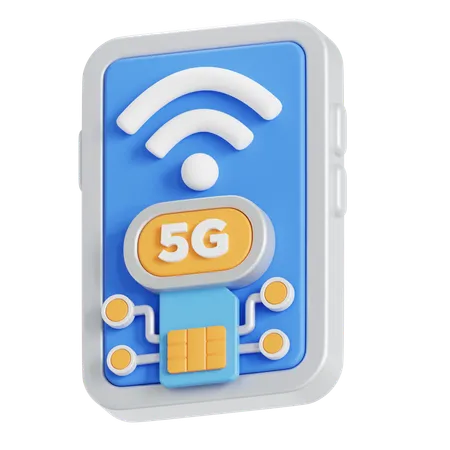 5g 스마트폰  3D Icon