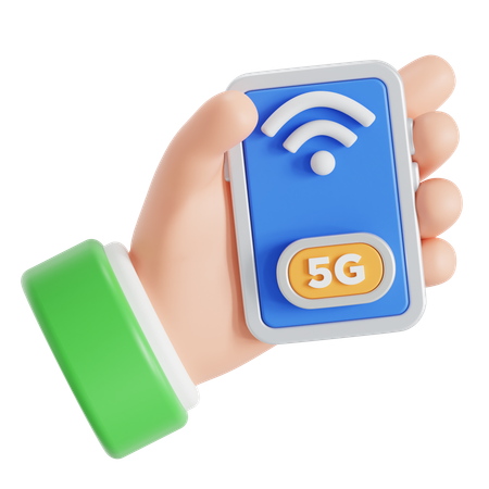 5G Smartphone  3D Icon