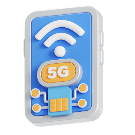5G Smartphone  3D Icon