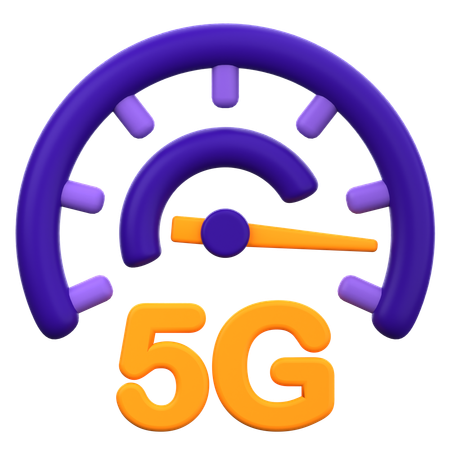 5G Speed Connection  3D Icon