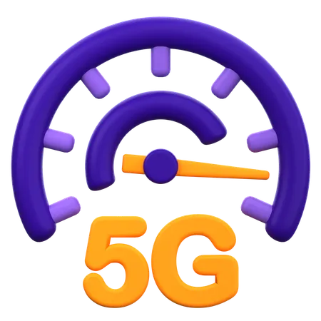 5G Speed Connection  3D Icon