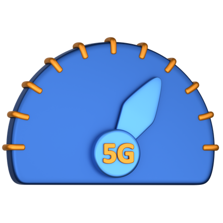 5G Speed Connection  3D Icon