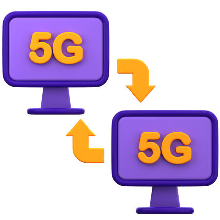5G Synchronisation  3D Icon