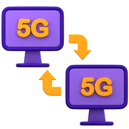 5G Synchronisation  3D Icon