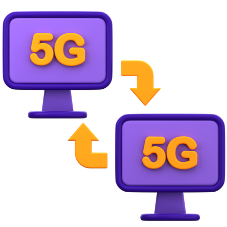 5G Synchronisation  3D Icon