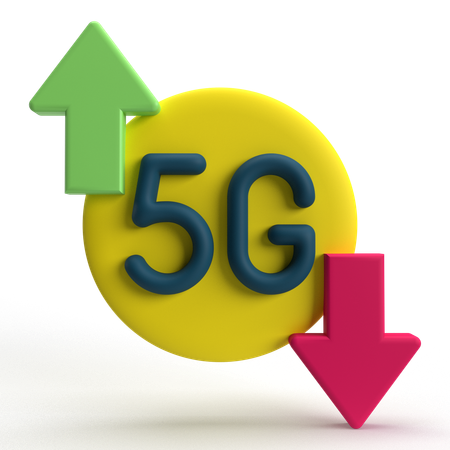 5G Transfer Data  3D Icon