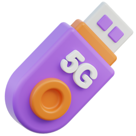 5g USB 속도  3D Icon