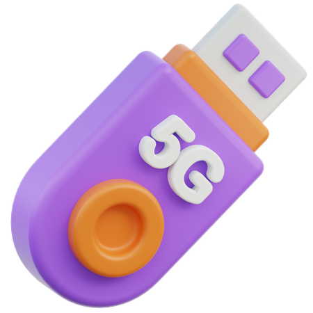 5G Usb Speed  3D Icon