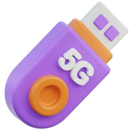 5G Usb Speed  3D Icon