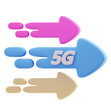 5g de velocidade rápida  3D Icon