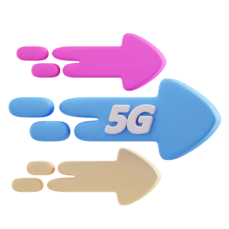 5g de velocidade rápida  3D Icon