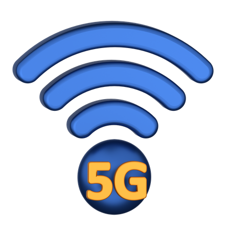 5G Wifi Connection  3D Icon