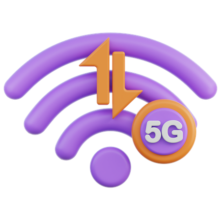 5g 와이파이 연결  3D Icon