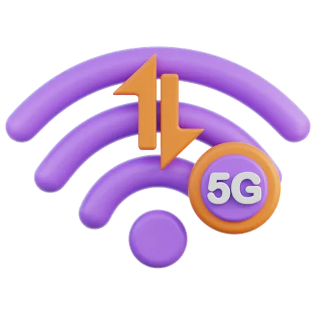 5g 와이파이 연결  3D Icon