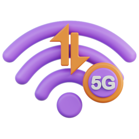 5G Wifi Connection  3D Icon